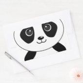 Sticker Rectangulaire Bizarre d'ours de panda (Enveloppe)