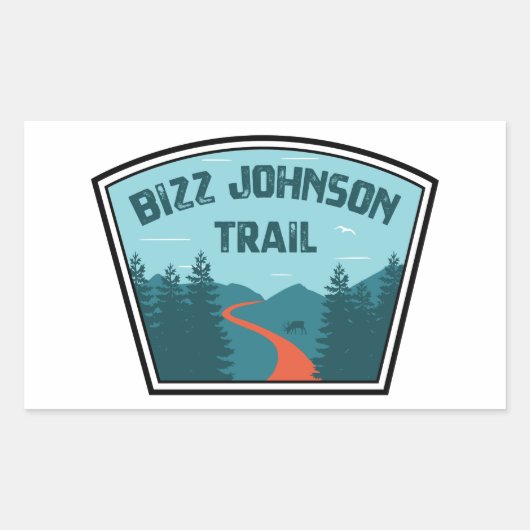 Sticker Rectangulaire Bizz Johnson Trail (Devant)