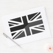 Sticker Rectangulaire Black and grey Union Jack British(UK) Flag (Enveloppe)