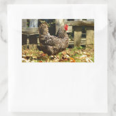 Sticker Rectangulaire Black and white chicken (Sac)