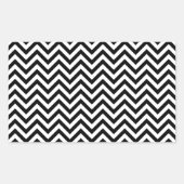 Sticker Rectangulaire Black and White Zigzag (Devant)