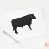 Sticker Rectangulaire Black Angus Bull (Enveloppe)