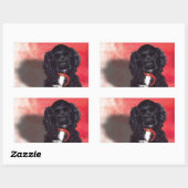 Sticker Rectangulaire Black Cocker Spaniel Puppy - Abby (Feuille)