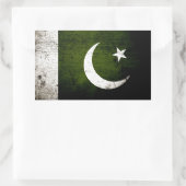 Sticker Rectangulaire Black Grunge Pakistan (Sac)