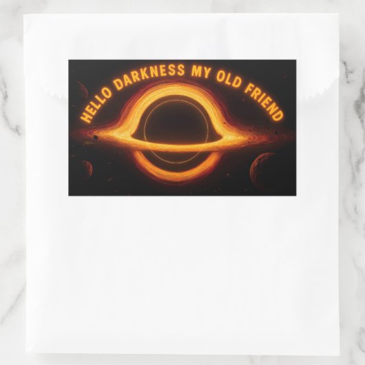Sticker Rectangulaire Black Hole Interstellar Conversation (Sac)
