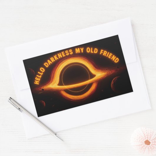 Sticker Rectangulaire Black Hole Interstellar Conversation (Enveloppe)