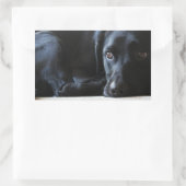 Sticker Rectangulaire Black Labrador (Sac)