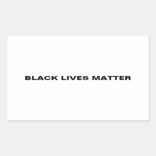 Sticker Rectangulaire Black Lives Matt blanc noir texte minimaliste
