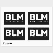 Sticker Rectangulaire Black Lives Matter BLM (Feuille)