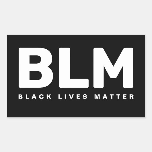 Sticker Rectangulaire Black Lives Matter BLM (Devant)