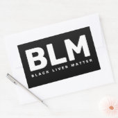 Sticker Rectangulaire Black Lives Matter BLM (Enveloppe)