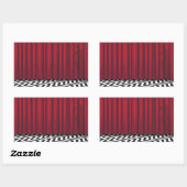 Sticker Rectangulaire Black Lodge Red Room (Feuille)