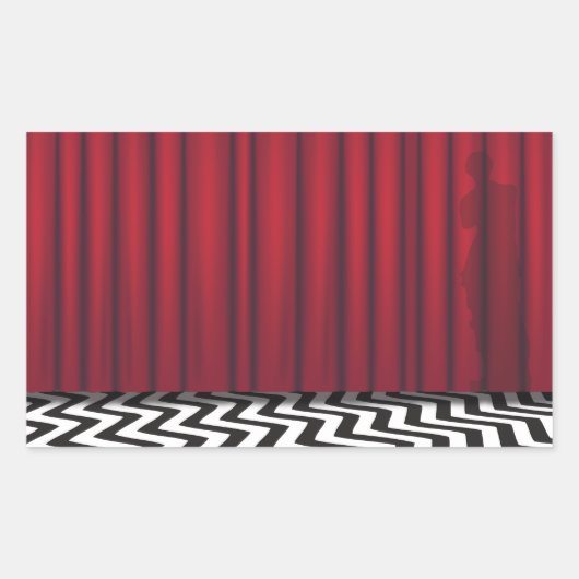 Sticker Rectangulaire Black Lodge Red Room (Devant)