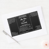 Sticker Rectangulaire Black rustic cosmetics bottle label 4 oz 8 oz (Enveloppe)