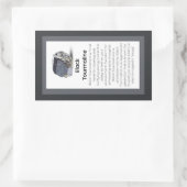 Sticker Rectangulaire Black Tourmaline Crystal Signification Bijoux Disp (Sac)
