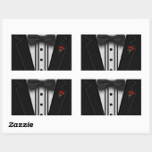 Sticker Rectangulaire Black Tuxedo (Feuille)