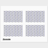 Sticker Rectangulaire Blackjack Spades Blue (Feuille)
