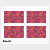Sticker Rectangulaire Blacklight Paisley (Feuille)