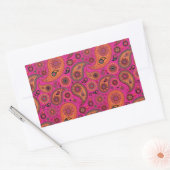 Sticker Rectangulaire Blacklight Paisley (Enveloppe)