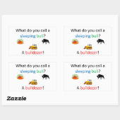 Sticker Rectangulaire Blague Bulldozer (Feuille)