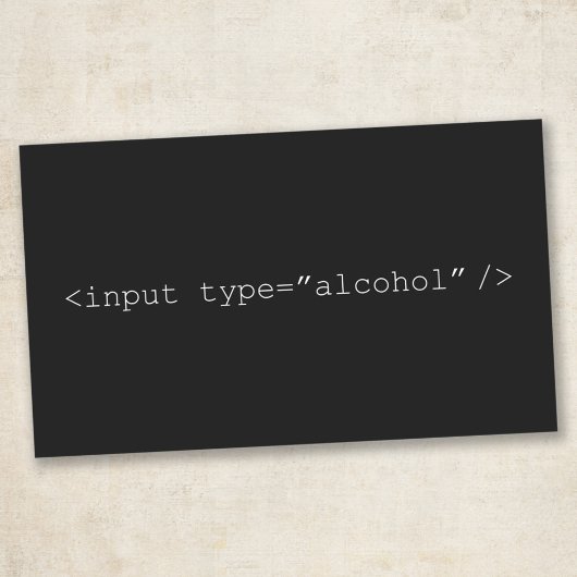 Sticker Rectangulaire Blague HTML sur l'alcool - Humour de programmeur