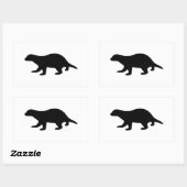 Sticker Rectangulaire Blaireau (Feuille)