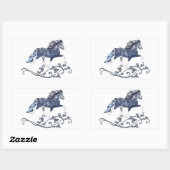 Sticker Rectangulaire Blámóða Blue Icelandic Horse (Feuille)