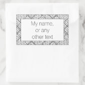 Sticker rectangulaire BLANC KNIT JACQUARD + Texte (Sac)