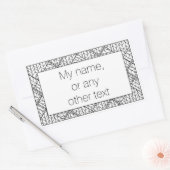 Sticker rectangulaire BLANC KNIT JACQUARD + Texte (Enveloppe)