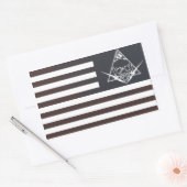 Sticker Rectangulaire blanc rouge et paranoïaque (Enveloppe)