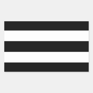 Sticker Rectangulaire Blancs Et Noirs Élégants