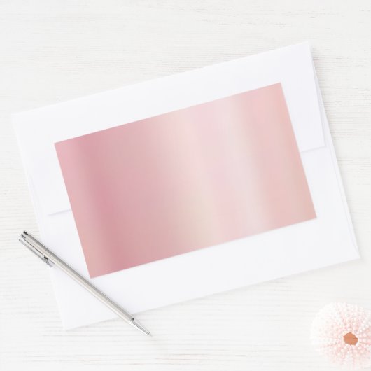 Sticker Rectangulaire Blank Template Create Your Own Elegant Rose Gold (Enveloppe)