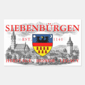 Sticker Rectangulaire Blason des Saxons de Transylvanie (Devant)