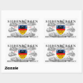 Sticker Rectangulaire Blason des Saxons de Transylvanie (Feuille)