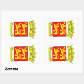 STICKER RECTANGULAIRE BLASON NORMANDIE (Feuille)