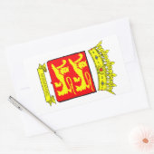 STICKER RECTANGULAIRE BLASON NORMANDIE (Enveloppe)