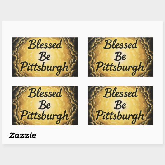 Sticker Rectangulaire BlessedBePittsburgh (Feuille)