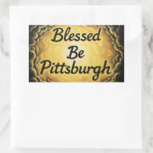 Sticker Rectangulaire BlessedBePittsburgh (Sac)