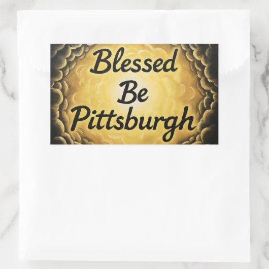Sticker Rectangulaire BlessedBePittsburgh (Sac)