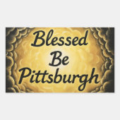 Sticker Rectangulaire BlessedBePittsburgh (Devant)