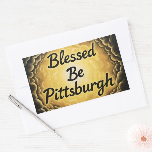 Sticker Rectangulaire BlessedBePittsburgh (Enveloppe)