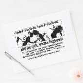 Sticker Rectangulaire Blessures Les gens Blessent les gens blanc, rectan (Enveloppe)