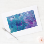 Sticker Rectangulaire Bleu Abstrait violet (Enveloppe)