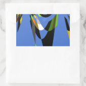 Sticker Rectangulaire Bleu Africain Tribal Motif Motif Art Imprimer (Sac)