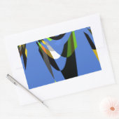 Sticker Rectangulaire Bleu Africain Tribal Motif Motif Art Imprimer (Enveloppe)