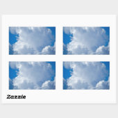 Sticker Rectangulaire bleu ciel art vo1 (Feuille)