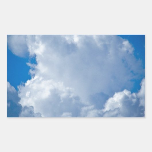 Sticker Rectangulaire bleu ciel art vo1 (Devant)