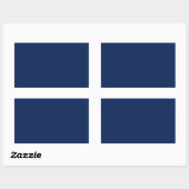 Sticker Rectangulaire Bleu de mer profond (Feuille)