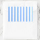 Sticker Rectangulaire Bleu et blanc rayures de bonbons (Sac)