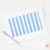 Sticker Rectangulaire Bleu et blanc rayures de bonbons (Enveloppe)